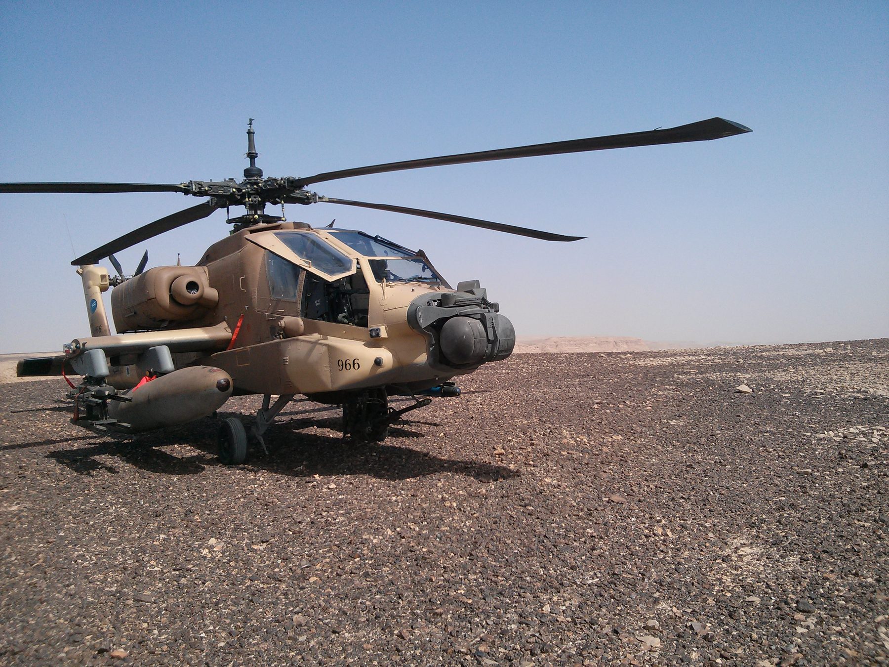 Apache helicopter in the desert